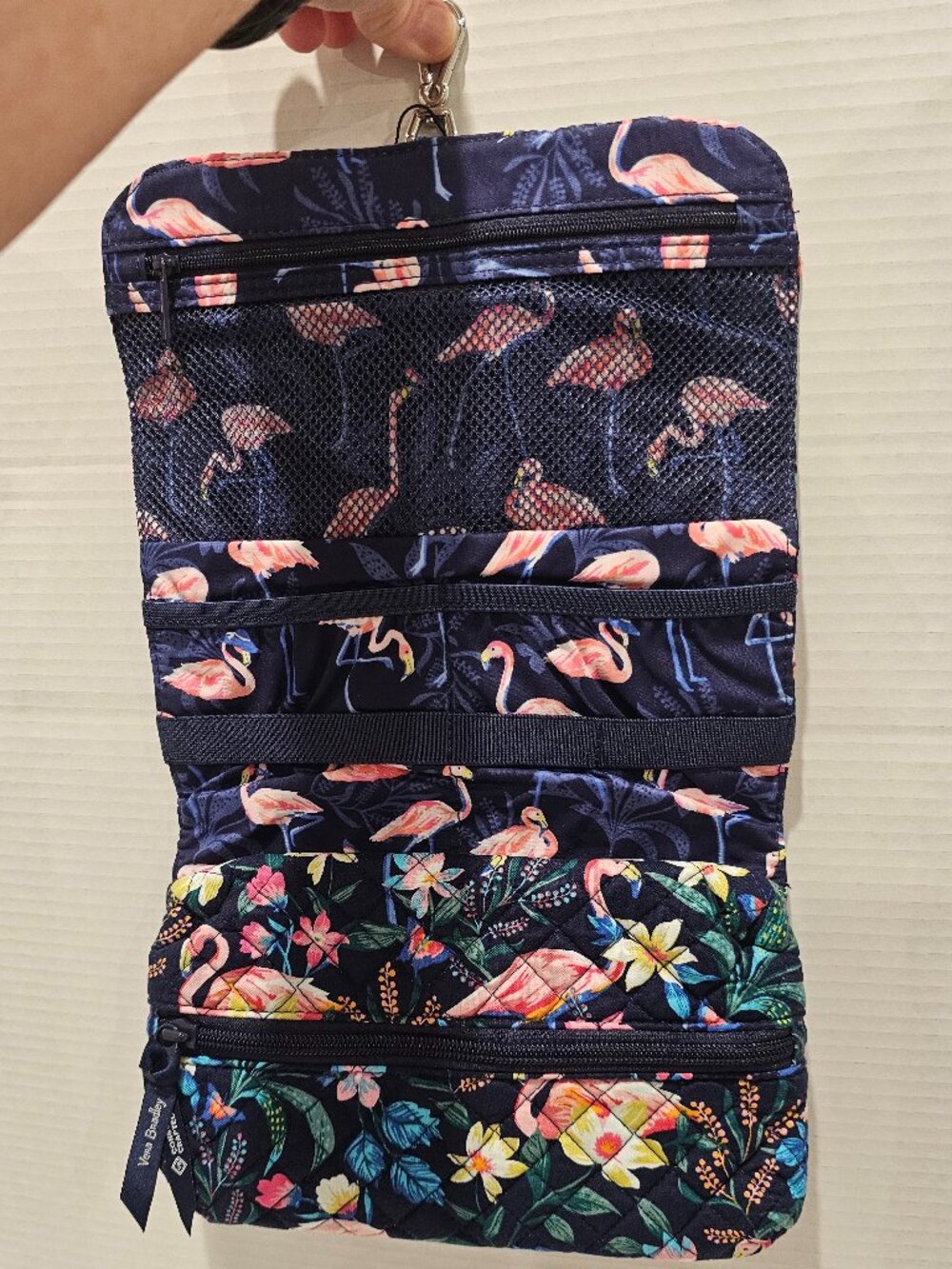NWT Vera Bradley Roll-Up Tech Organizer Flamingo Garden Travel Storage Organize